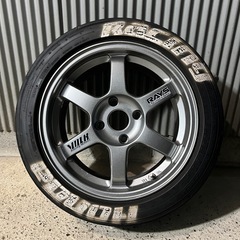 【希少】RAYS TE37 4H 114.3 8J 4本 16インチ　ナット付き！の画像