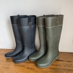 中古　レディース長靴　25cm ベネトン　2足セット