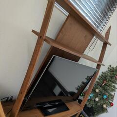 美品！　無垢材 ウォールナット テレビラックの画像