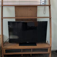 美品！　無垢材 ウォールナット テレビラックの画像