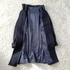 セオリー プチカシミヤアンゴラ混ロングコート ウール ネイビー フード 160 レディース キッズの画像