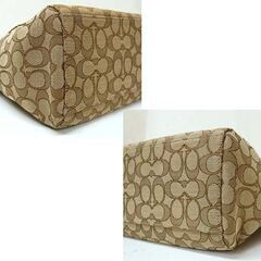 COACH ショルダーバッグ 幅30.5×奥行10×高さ24.5cm 2WAY ハンドバッグ シグネチャー ブラウン系 ワンショルダー コーチ 札幌市 清田区 平岡の画像