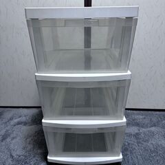 チェスト(３段)白②中古 絶賛断捨離中