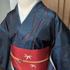 👘  正絹 紬 サラッとした風合いが素敵！ 網目 👘