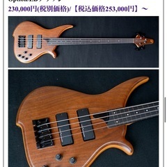 TUNE TWB-4 ベース フレットレス の画像