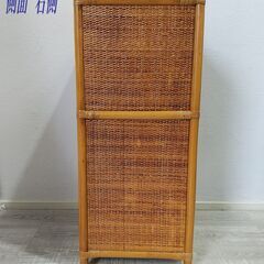 ラタン チェスト/ラタン製/藤家具/5段引出/レトロ/ リビング収納/ナチュラル/C0DZ0104の画像