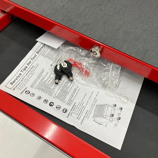 【中古】【動作OK】【店頭引取限定】 Snap -on スナップオン 7段ロールキャブ  KRA2007KC  レッド  143,000円（税込）