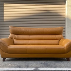 A090?高級 本革 3Pソファー ブラウン 3人掛け レザソファ