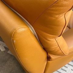 A090?高級 本革 3Pソファー ブラウン 3人掛け レザソファ