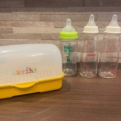 ピジョン　スリム　　哺乳瓶　ビーンスターク　哺乳瓶レンジ消毒