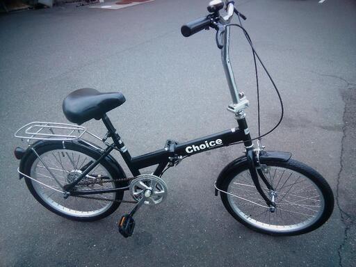 20インチ　黒　折りたたみ自転車.
