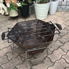 キャプテンスタッグ　　焚き火台　ヘキサステンレスファイヤグリル Mの画像