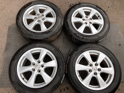 トヨタ エスティマ ハイブリッド 純正ホイール 4本 215/60R17 ピレリ 2020年製 アルファードにも 17インチ