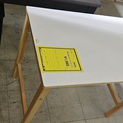 無印良品　折りたたみテーブル　ホワイト×木目　幅(W)800mm...