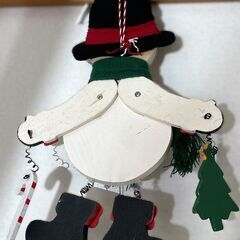 スノーマン　木製　壁掛け　オーナメント　Ｎｏ．122の画像