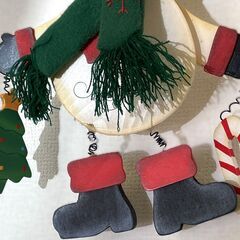 スノーマン　木製　壁掛け　オーナメント　Ｎｏ．122の画像