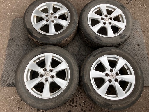 トヨタ エスティマ ハイブリッド 純正ホイール 4本 215/60R17 FIREHAWK 2018年製 アルファードにも 17インチ