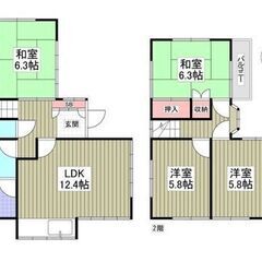【戸建賃貸】💙初期費用８万円パック💙ペット可☆フリーレント1ヶ月☆敷礼０☆｟４LDK｠山武郡九十九里町💙東金線「東金」駅☆駐車場無料！エアコン有！追い炊き機能付き！💙≪1≫ - 山武郡