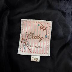 マザウェイズ　フード取り外し可能　ハート柄　ダウンジャケット　140の画像