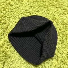 未使用　ニット帽子　ブラックの画像