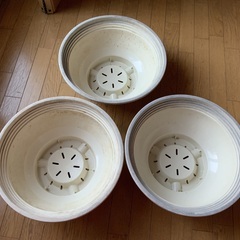 取りに来てくださる方に差し上げます！3個セット リッチェル Nシャンティ ボール 43型 φ435×180H アイボリーの画像