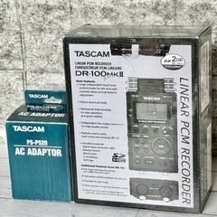 TASCAM リニアPCMレコーダー DR-100MKⅡ ACアダプター付き ①