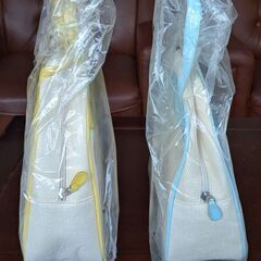 ☆バッグ　黄色・水色　２個セット　サイズ：W：29.0ｃｍ　H：25.0ｃｍ　D：10.0ｃｍ　未使用品　の画像