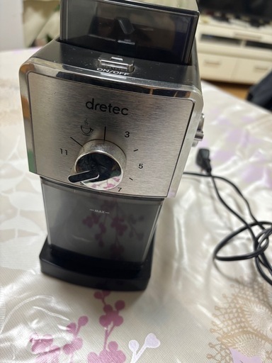 dretec 電動コーヒーミル 調整ダイヤル付き