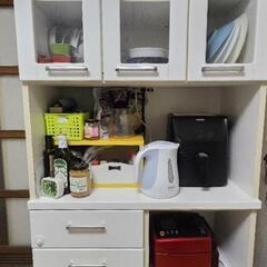上下取り外し可スライド収納付キッチン棚(3ドア&3引き出し)