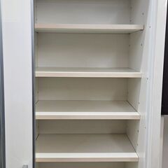 スライド扉食器棚 ホワイト 幅(W)1000mm × 奥行(D)455mm × 高さ(H)