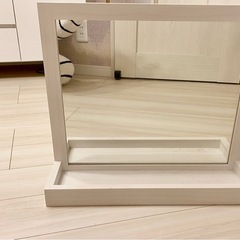 木製ホワイト⭐︎スタンドミラー