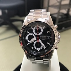 SEIKO クロノグラフ １00m防水 メンズ腕時計（電池切れ）
