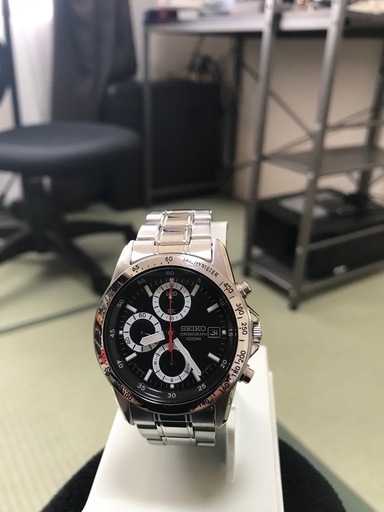 高 品質服/ファッション - SEIKO クロノグラフ 100m防水 メンズ腕時計 