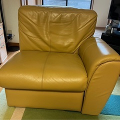リクライニングソファ 中古 本革 1脚のみ