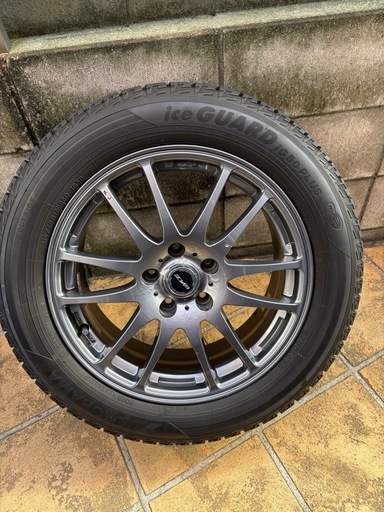 中古ホイル付き　スタッドレスタイヤ 215/60R17 96Q ヨコハマ アイスガードファイブ プラス iG50 YOKOHAMA iceGUARD 5 PLUS iG50 20系　ヴェルファイア