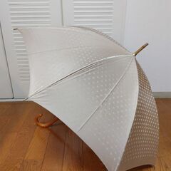 ハナエモリ HANAE MORI シャイニーベージュ雨傘