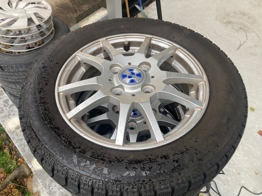 155/65R13 スタッドレス アルミホイール付 中古4本 ブリザック VR-X 軽自動車用