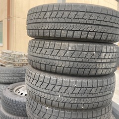 155/65R13 スタッドレス アルミホイール付 中古4本 ブリザック VR-X 軽自動車用の画像
