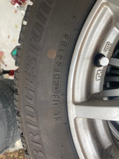 155/65R13 スタッドレス アルミホイール付 中古4本 ブリザック VR-X 軽自動車用