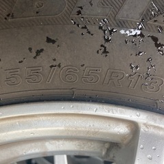 155/65R13 スタッドレス アルミホイール付 中古4本 ブリザック VR-X 軽自動車用の画像
