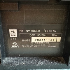 VHSレコーダー　パナソニック製の画像