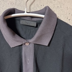 美品　PRADA 長袖ポロシャツ　裾ロゴの画像