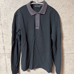 美品　PRADA 長袖ポロシャツ　裾ロゴ