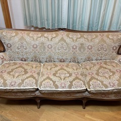 アンティーク　3人　ソファ　美品