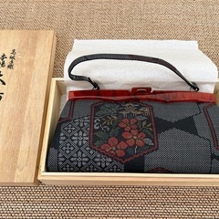 大島紬　ハンドバッグ　美品