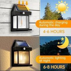 新品　残り2　太陽光発電式　人感＋夜間センサーLEDライト　no12