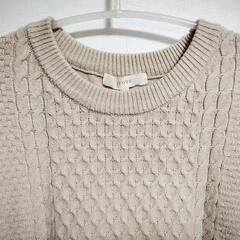 ロングニット Mサイズ grove ベージュ レディースの画像