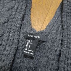 セレクトショップ ケーブルニットカーディガン グレーの画像