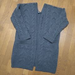 セレクトショップ ケーブルニットカーディガン グレー