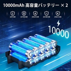 高圧洗浄機 コードレス 充電式 10000mAhバッテリー2個付き噴射圧力8Mpa マキタ互換バッテリー 噴射距離10M 6in1ノズル 高性能 収納ケース 持ち運び便利 の画像